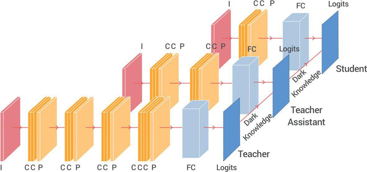 Teacher Assistant Knowledge Distillation Figure 1 showing teacher to assistant to student transfer